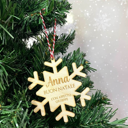 Pallina natale legno - in,