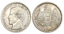 F288, Guatemala, Rafael Carrera, 1 Peso 1870 R, Zecca del Guatemala, Argento