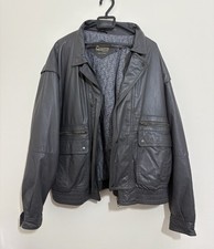 Giacca Vintage Collezione Paviano 100% Pelle XL Grigio Fodera Paisley anni 80