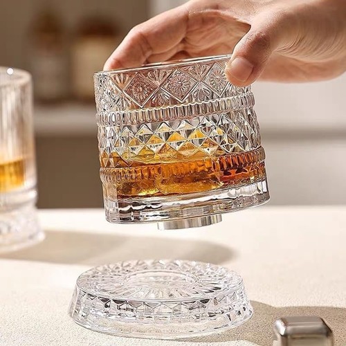 Bicchiere whisky girevole - bicchiere,