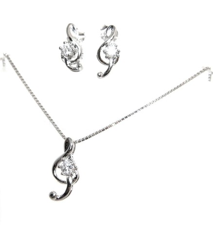 Completo argento 925 collana - argento,
