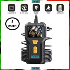 Endoscopio Sonda Telecamera Ispezione 8mm 5M HD 1080P LCD 2" Impermeabile