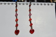 ORECCHINI con cuori rossi