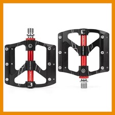 Pedali flat in alluminio per Mtb bici bicicletta mountain bike antiscivolo neri