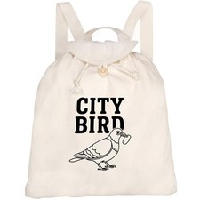 City bird canvas rucksack - 'city,