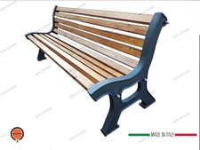 Panchina in ghisa con doghe in