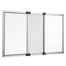 ZANZARIERA ESTENSIBILE FINESTRA 50X70/132 CM SCORREVOLE TELAIO ALLUMINIO GRIGIO