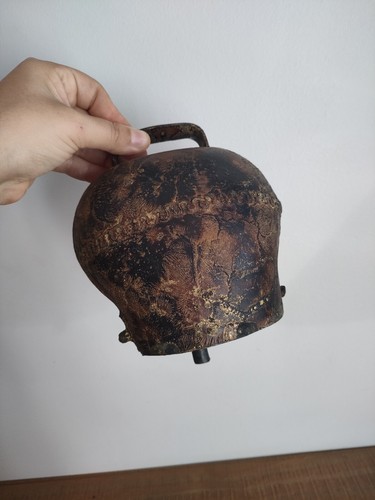 Antique large cow - cow, bell