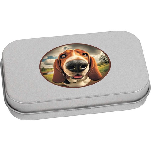 Smiling basset hound scatola - 'smiling,