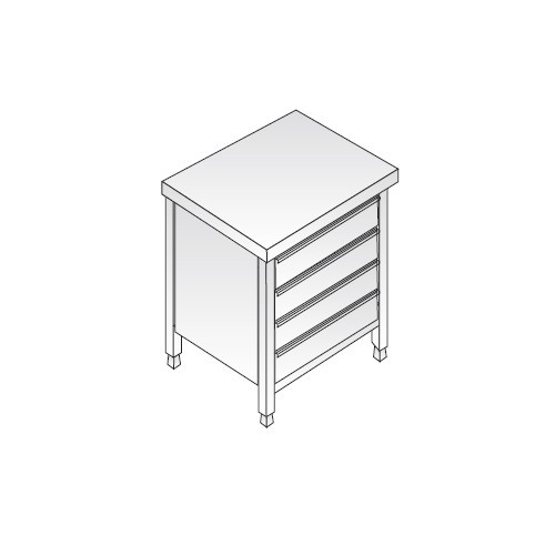 Cassettiera 56x100x85 acciaio
