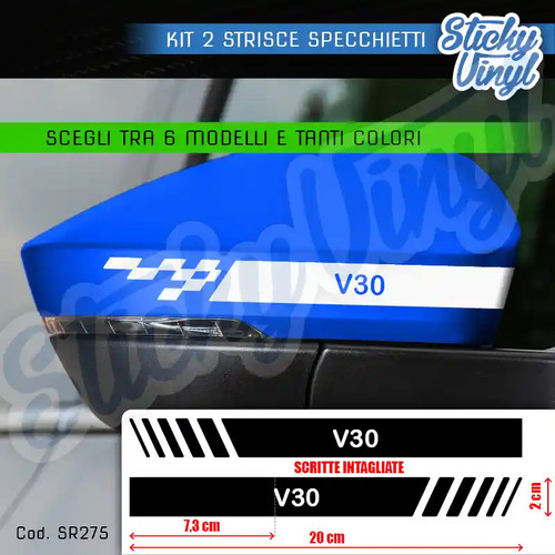 Adesivi strisce specchietti - strisce,