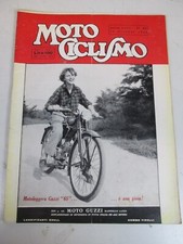 RIVISTA MOTOCICLISMO N. 42 1950 COPERTINA MOTOLEGGERA GUZZI 65 GIRO SICILIA