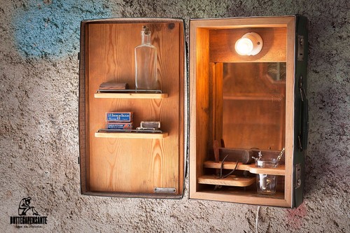 Valigia vintage mobiletto - valigia,