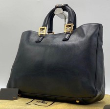 Fendi Leather Bag Black A4