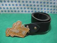 DONNA  CINTURA in Vera Pelle Colore Nero Cm.108 x Cm.4 - Anima Gemella - Italy