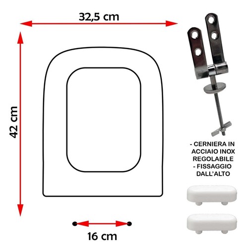 Sedile copriwater compatibile - sedile,