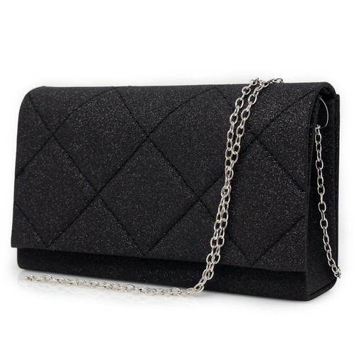 Pochette nera glitter - , elegante