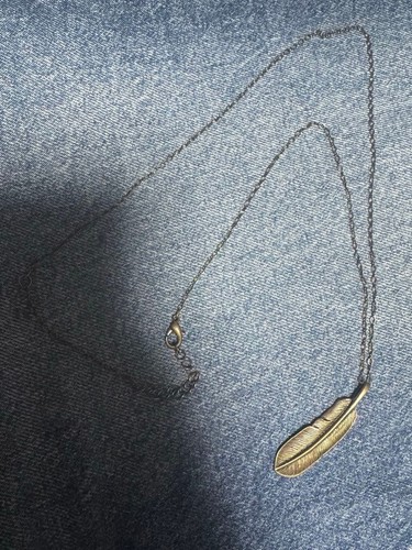 Collana piuma bronzo uomo