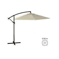 Ombrellone da giardino rettangolare a braccio in metallo Ecru Ø3 x H 2,4 mt