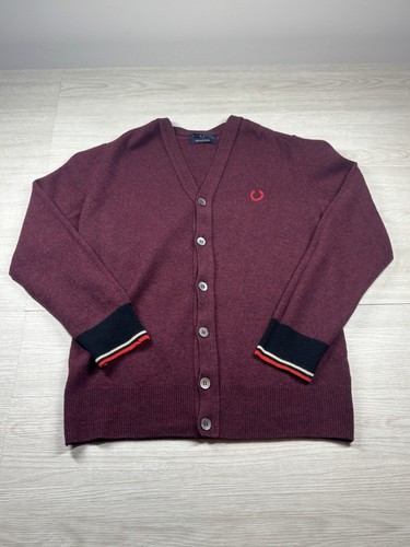 Cardigan fred perry bordeaux - fred,