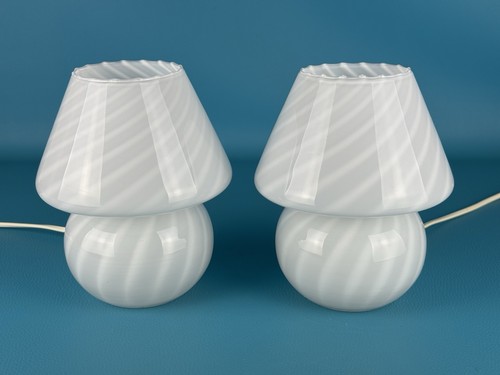 Coppia lampade fungo - lampade, murano