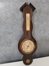 Antico Barometro Termometro in Legno da Parete Muro Vintage 40 cm