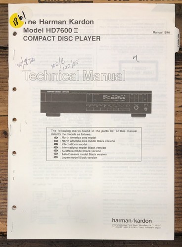 Harman kardon hd7600 - hd7600, ii