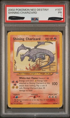 Shining charizard psa poor - shining, 1