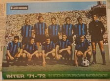 POSTER INTER FIORENTINA 1971/72 da calcio illustrato Mazzola Facchetti De Sisti