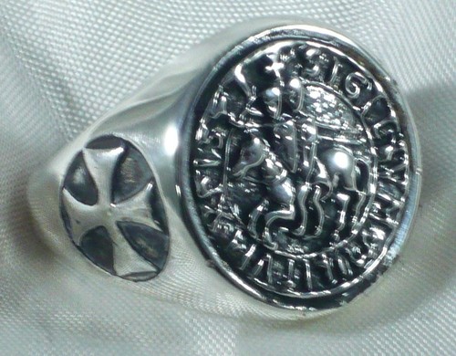 Anello sigillo templari croce - anello,