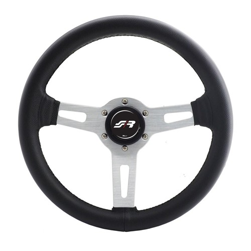 Volante sportivo pelle nera