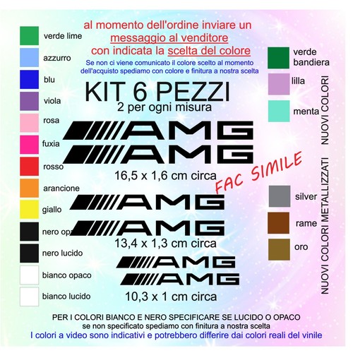 Kit adesivi amg mercedes - 6,
