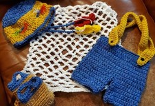 Baby Crochet Fishing Outfit