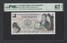 Colombia 20 Pesos Oro 1-1-1982