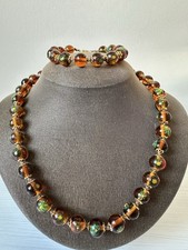 Parure Collana e Bracciale In Vetro Di Murano