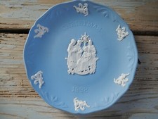 WEDGWOOD NATALE 1998 ADORATION PIATTO JASPER WARE PORCELLANA CAMMEO 