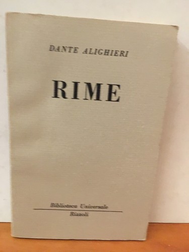 Dante alighieri rime bur - dante,