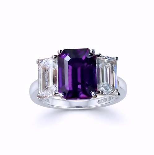 Anello taglio smeraldo