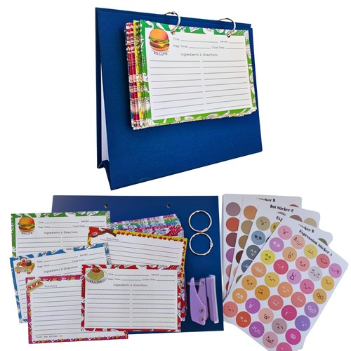 Kit raccoglitore ricette - , (blu)