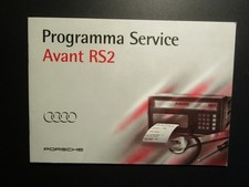 Programma Service Avant RS 2, italiano, senza voci, 1/1994, come nuovo