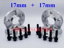 KIT 4 DISTANZIALI RUOTA 17+17mm RENAULT CLIO IV RS + BULLONI BLACK