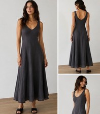 Abito midi grigio minimalista