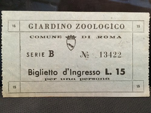 Biglietto ingresso giardino - biglietto, di
