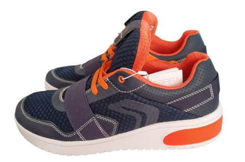 Geox navy arancione sneaker - geox,
