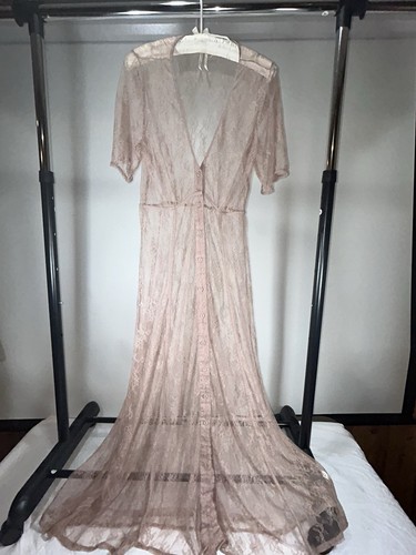 Maxi abito anthropologie rosa - maxi,