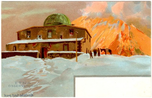 Cartolina illustrata etna - illustrata,