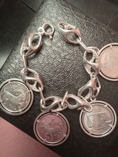 Bracciale Argento 925 Vintage Unoaerre Antico Giampaoli Orlandini Medaglia 