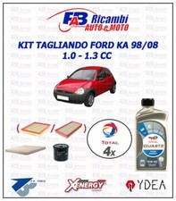 KIT TAGLIANDO FORD KA 1.0cc 1.3cc 98-08 - 3 FILTRI 4 LITRI TOTAL QUARTZ 10W40