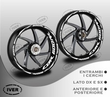 Adesivi cerchi moto honda cbr600rr bianchi ruote 