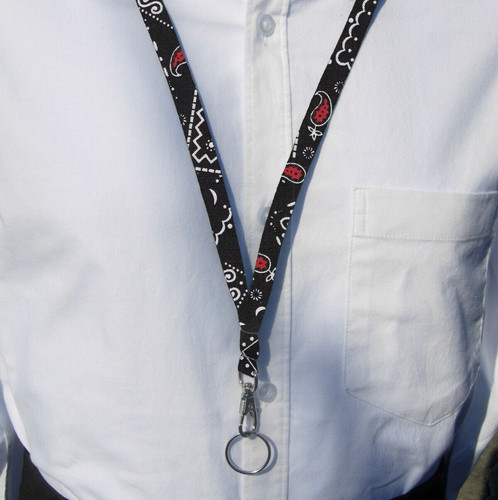 Western lanyard black - western,